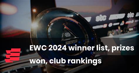 EWC 2024 winner list, prizes won, club rankings .